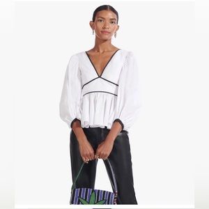 STAUD BLACK AND WHITE LUNA TOP